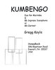 Koyle, Gregg: Kumbengo for Marimba & Bb-Saxophone or Clarinet