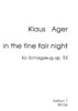 Ager, Klaus: In the fine fair night für Schlagzeug op. 53